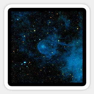 Blue Space Starry Sky Cosmic Theme Glittery Pattern Design Sticker